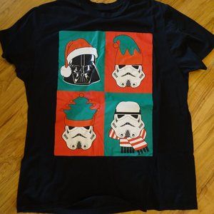 Star Wars Darth Vader Storm Troopers Holiday Christmas Style Tee 3XL
